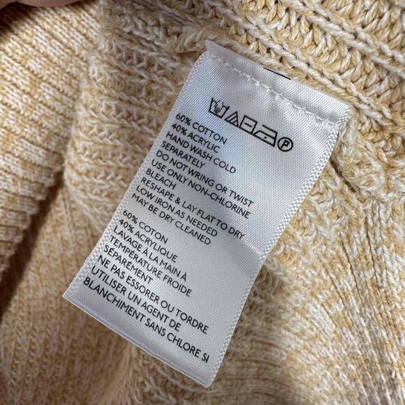 Urban Outfitters Cozy Turtleneck Oversized Yellow Hi Lo Hem Sweater XS - Picture 6 of 6